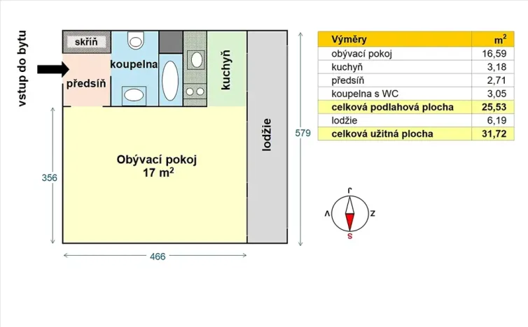 Pronájem bytu 1+kk, Praha - Troja, Písečná, 26 m2