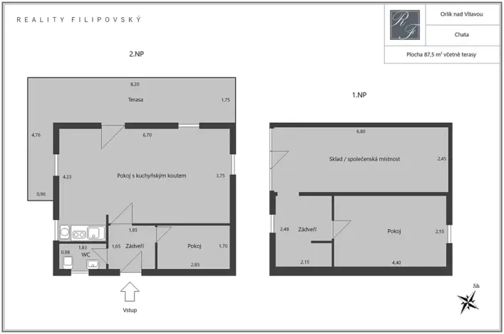 Prodej chaty, Orlík nad Vltavou, 88 m2