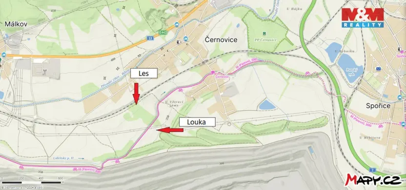 Prodej louky, Spořice, 17656 m2