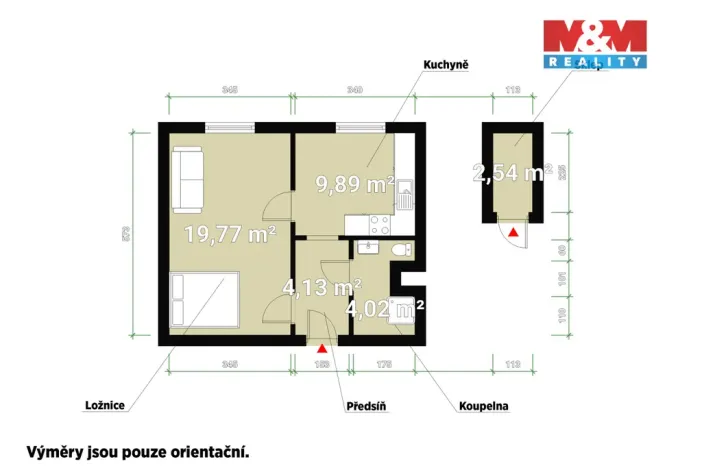 Prodej bytu 1+1, Plzeň - Severní Předměstí, Brněnská, 38 m2