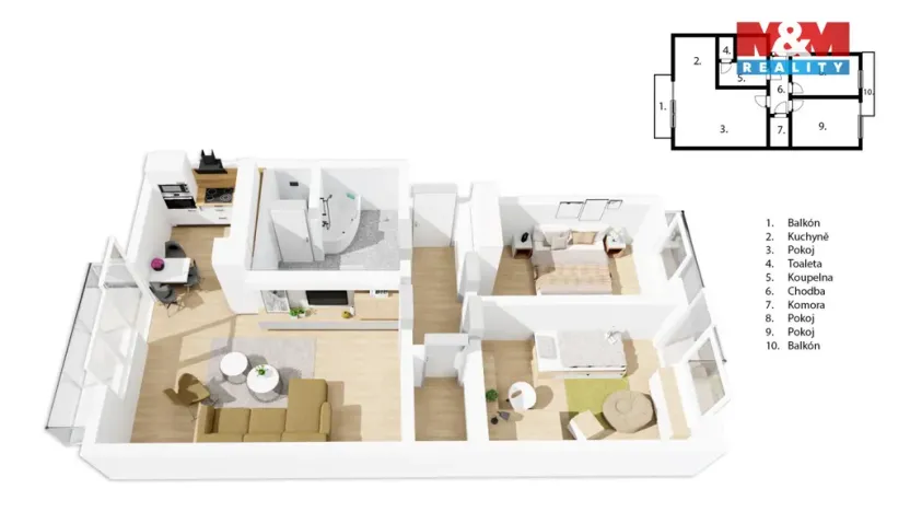 Prodej bytu 3+1, Lanškroun - Žichlínské Předměstí, Dobrovského, 72 m2