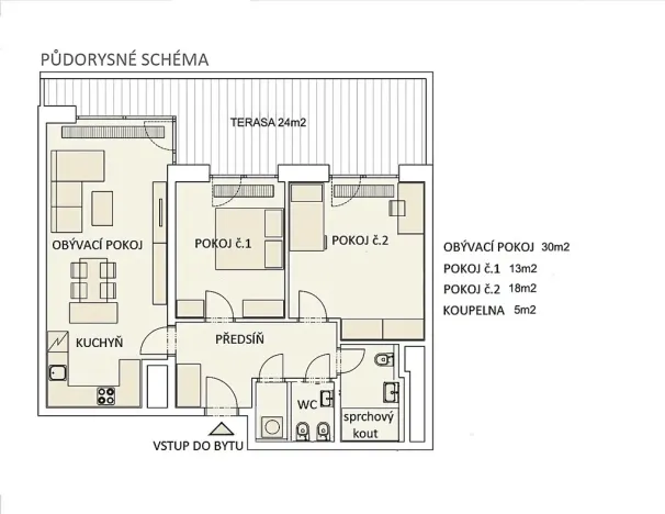 Pronájem bytu 3+kk, Brno, Střední, 107 m2