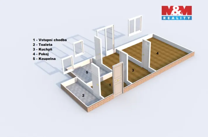 Prodej bytu 2+kk, Česká Skalice - Malá Skalice, Klicperova, 45 m2