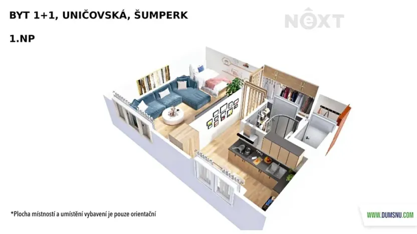 Prodej bytu 1+1, Šumperk, Uničovská, 36 m2