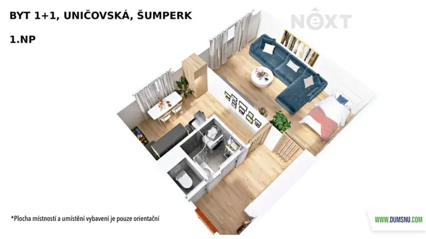 Prodej bytu 1+1, Šumperk, Uničovská, 36 m2