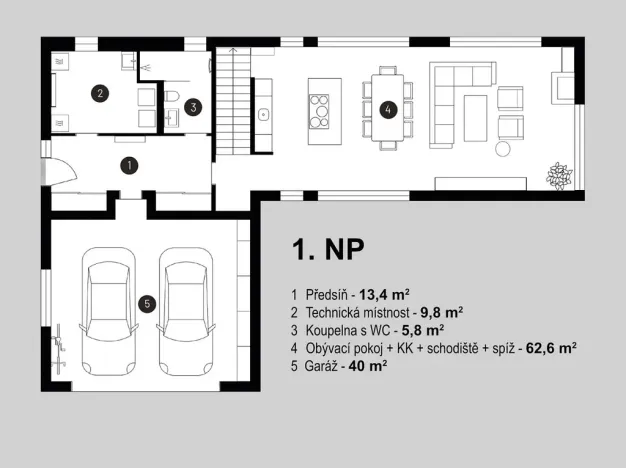 Prodej rodinného domu, Vysoký Újezd - Kuchař, U Sadaře, 199 m2