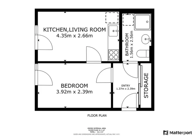 Pronájem bytu 2+kk, Praha - Letňany, Nepomuckých, 34 m2