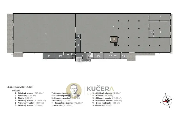 Prodej výrobních prostor, Kostelec nad Labem, Neratovická, 3457 m2