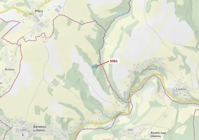 Dražba lesa, Benešov u Semil, 6213 m2