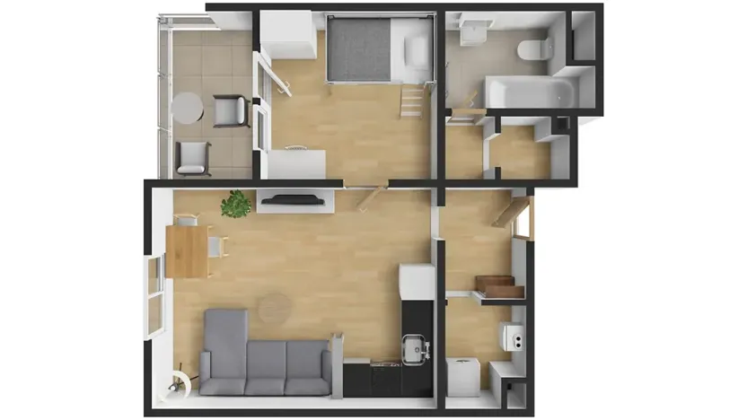 Prodej bytu 2+kk, Olomouc, Novosadský dvůr, 49 m2