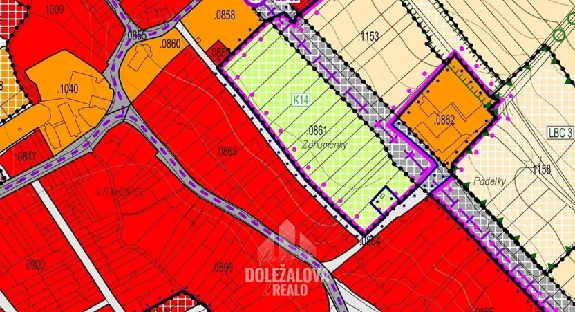 Prodej pozemku pro bydlení, Prostějov, 1361 m2