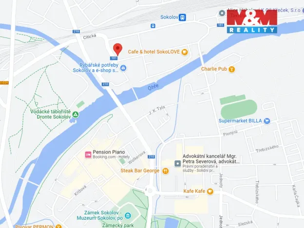 Pronájem bytu 1+1, Sokolov, Nádražní, 45 m2