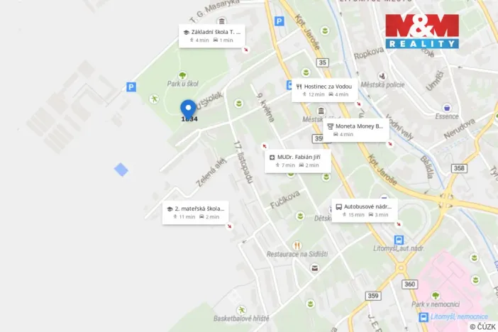 Prodej garáže, Litomyšl, U Školek, 19 m2