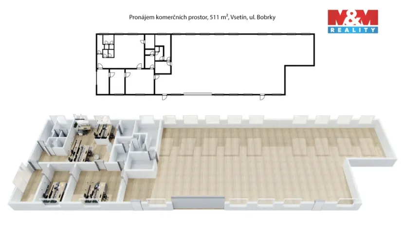Pronájem obchodního prostoru, Vsetín, Bobrky, 511 m2