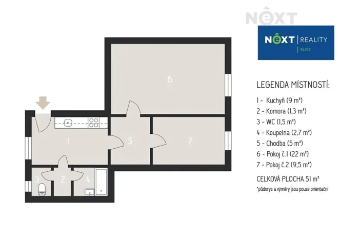 Prodej bytu 2+1, Brno, Skořepka, 55 m2