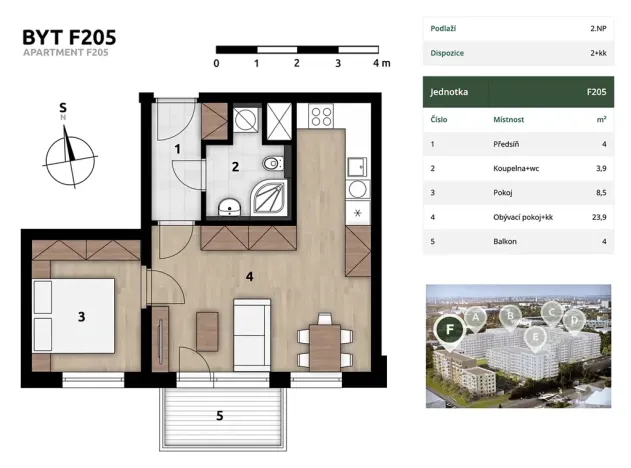 Prodej bytu 2+kk, Praha - Hostivař, U továren, 43 m2
