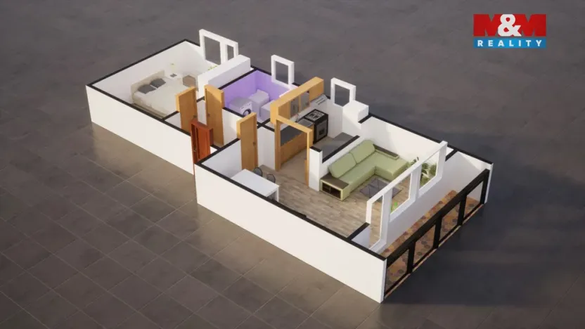 Pronájem bytu 2+1, Dolní Poustevna, Vilémovská, 60 m2