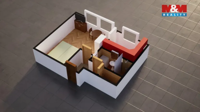 Pronájem bytu 1+kk, Dolní Poustevna, Vilémovská, 25 m2