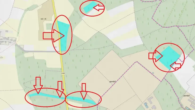 Prodej podílu lesa, Černěves, 9239 m2