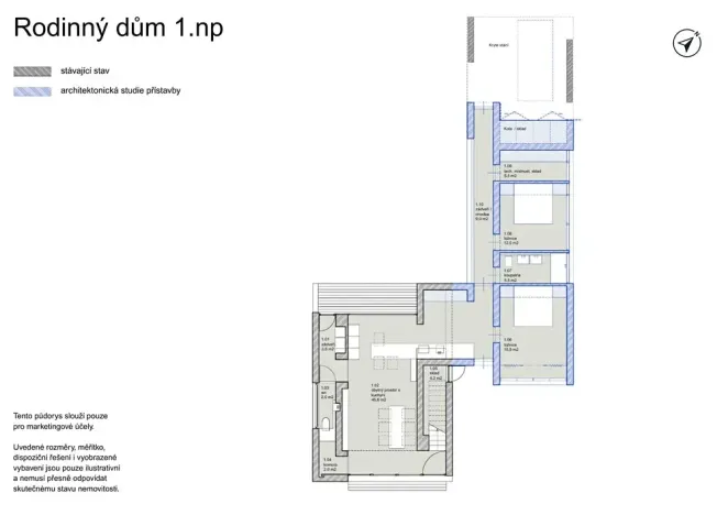 Prodej rodinného domu, Mukařov, Lesní, 178 m2