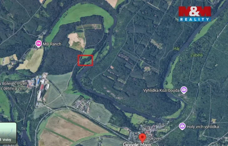 Prodej lesa, Plzeň - Bukovec, 3590 m2