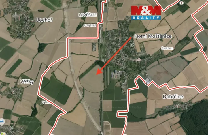 Prodej pole, Horní Moštěnice, 1007 m2