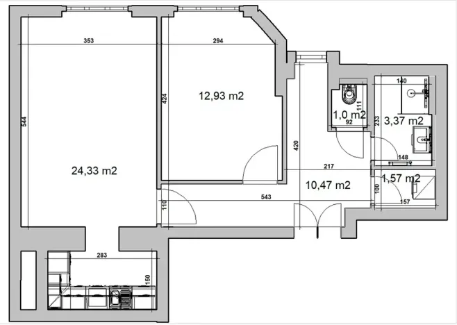 Prodej bytu 2+kk, Praha - Vršovice, Oblouková, 58 m2