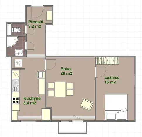 Prodej bytu 2+1, Praha - Libeň, Františka Kadlece, 55 m2