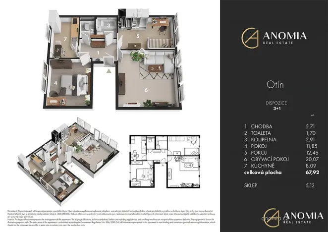 Prodej bytu 3+1, Jindřichův Hradec, 65 m2