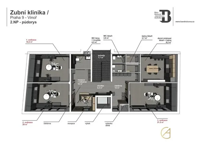 Pronájem ordinace, Praha - Vinoř, Mladoboleslavská, 305 m2