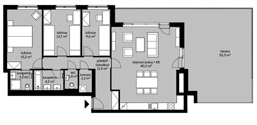Prodej bytu 4+kk, Praha - Kbely, Sedlářova, 105 m2