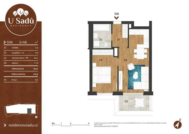 Prodej bytu 2+kk, Hradec Králové, Na Střezině, 44 m2