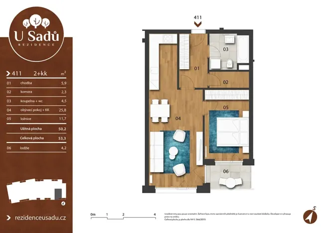 Prodej bytu 2+kk, Hradec Králové, Na Střezině, 54 m2