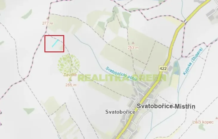 Prodej pole, Svatobořice-Mistřín, Hlavní, 8725 m2