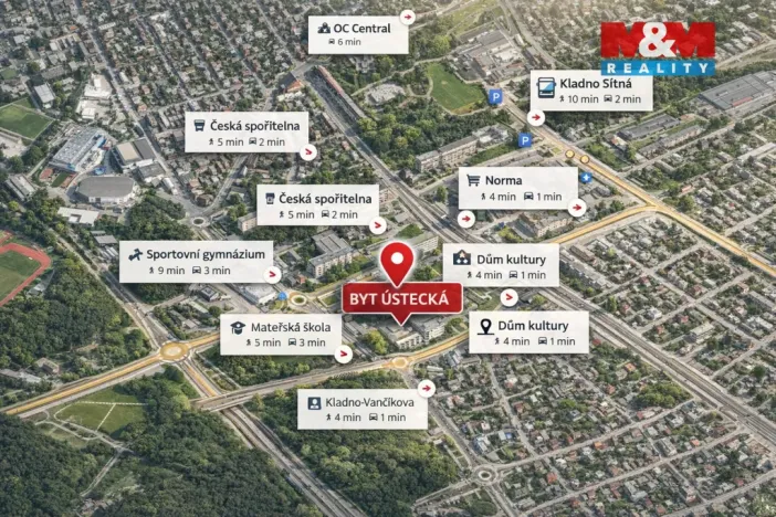 Prodej bytu 3+1, Kladno - Kročehlavy, Ústecká, 55 m2