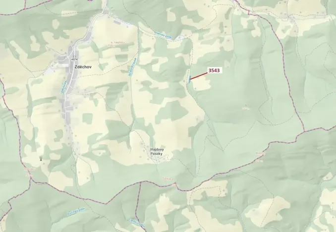 Dražba lesa, Zděchov, 1866 m2