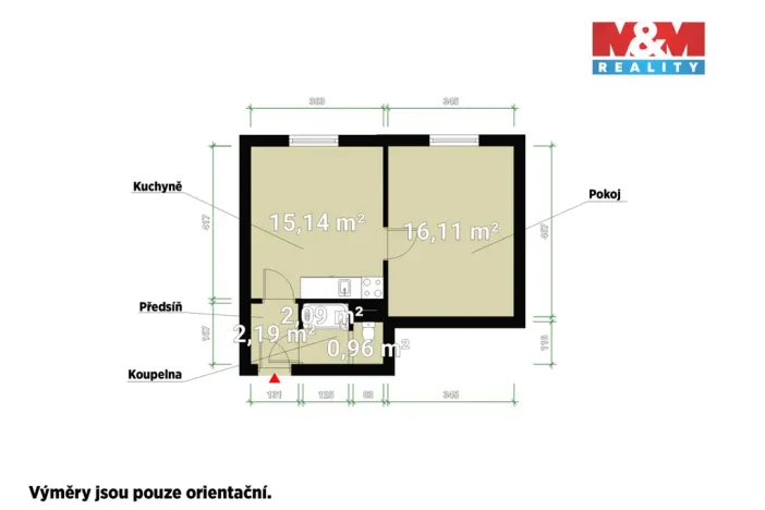 Pronájem bytu 1+1, Plzeň - Skvrňany, Karla Steinera, 36 m2