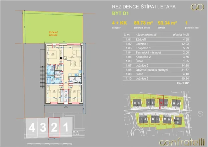Prodej bytu 4+kk, Zlín, Zimní, 90 m2