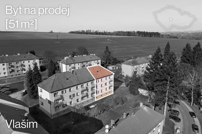 Prodej bytu 2+1, Vlašim, Družstevní, 51 m2