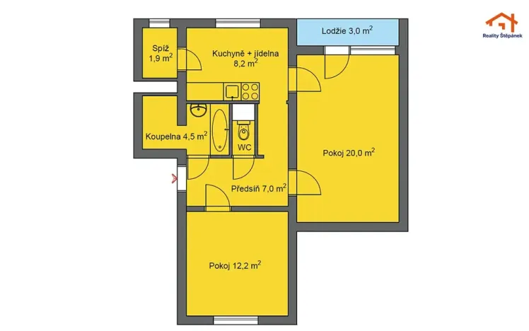 Prodej bytu 2+1, Svitavy, Antonína Slavíčka, 55 m2