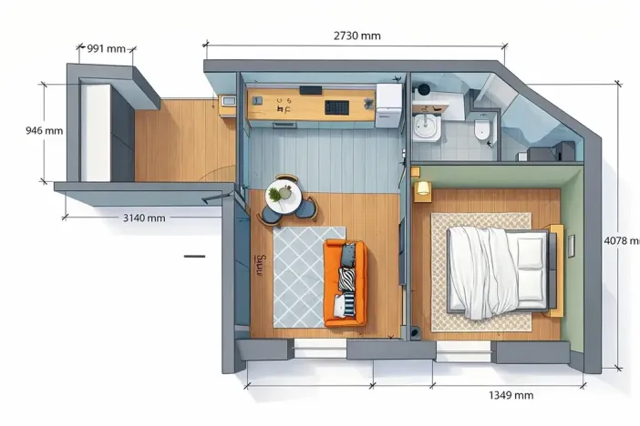 Prodej bytu 2+kk, Praha - Vršovice, Krymská, 41 m2