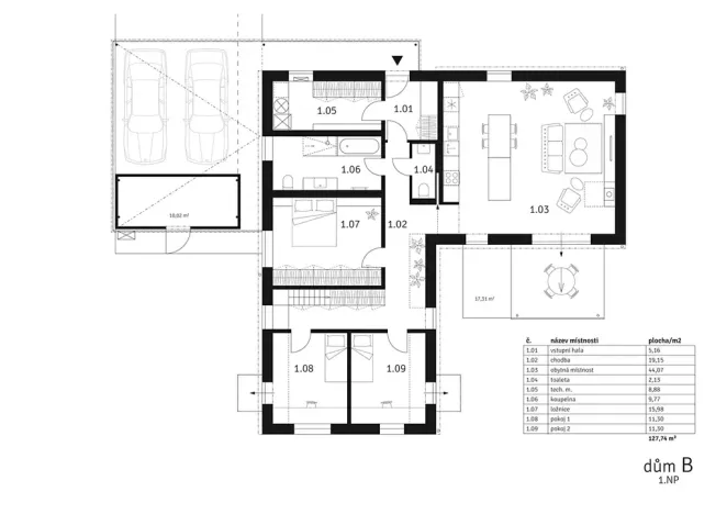 Prodej rodinného domu, Čím, 128 m2