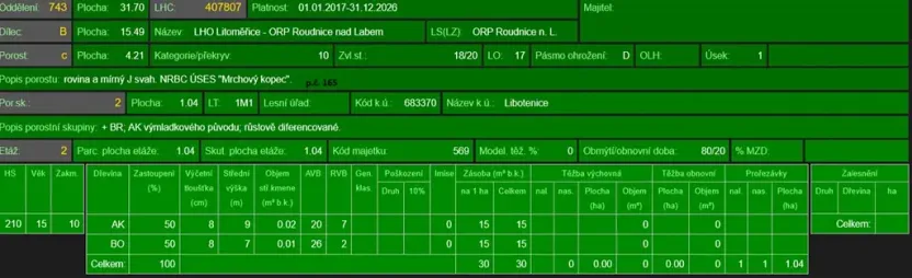 Prodej lesa, Libotenice, 63021 m2