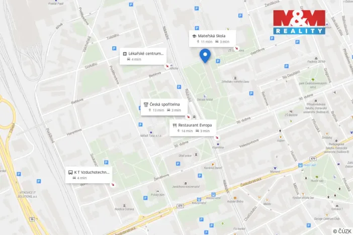 Prodej bytu 2+1, Ostrava - Moravská Ostrava, Nádražní, 52 m2