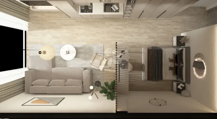 Prodej bytu 1+kk, Agios Amvrosios Keryneias, Kypr, 45 m2