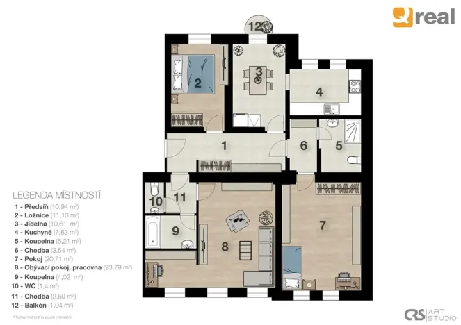 Prodej bytu 4+1, Liberec, Hanychovská, 113 m2