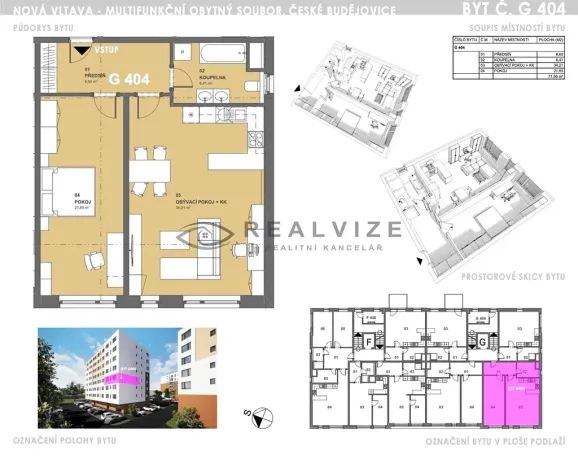Prodej bytu 2+kk, České Budějovice, České Vrbné, 71 m2