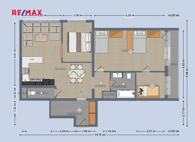 Prodej bytu 3+kk, Praha - Stodůlky, Bronzová, 78 m2
