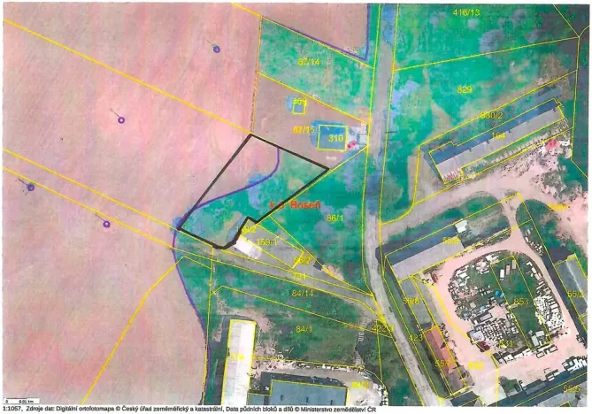 Prodej pozemku pro bydlení, Boseň, 2051 m2