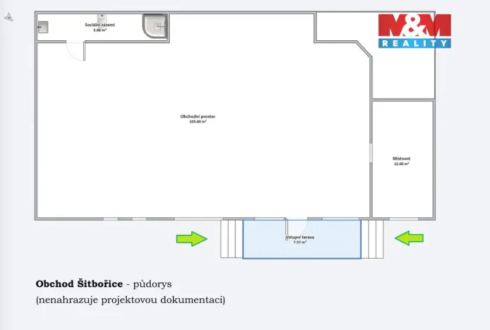 Prodej obchodního prostoru, Šitbořice, Dlouhá, 143 m2